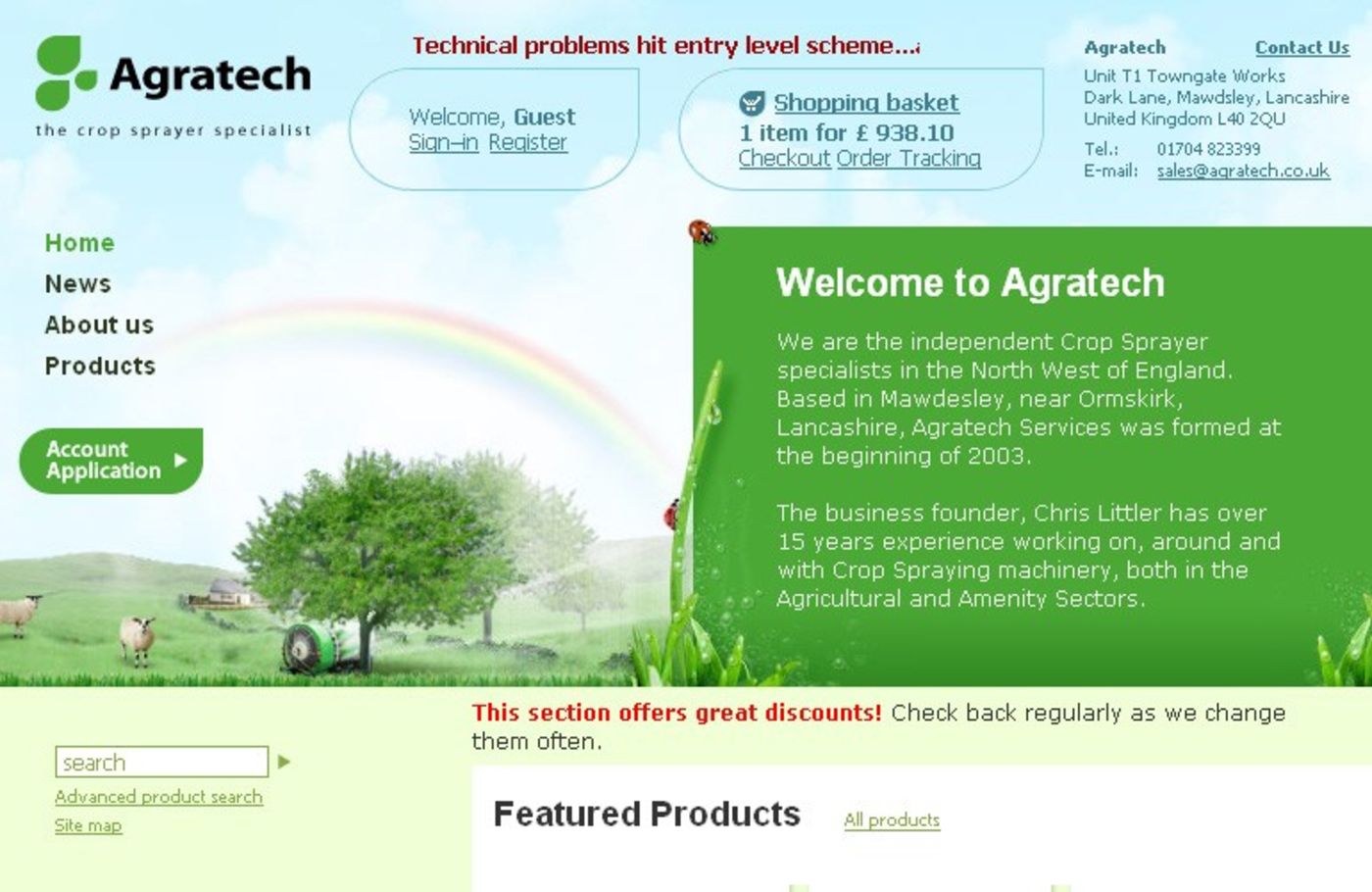 Agratech Services Homepage header - Agratech