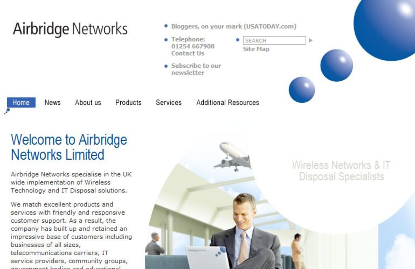 Airbridge Networks Homepage header - Airbridge