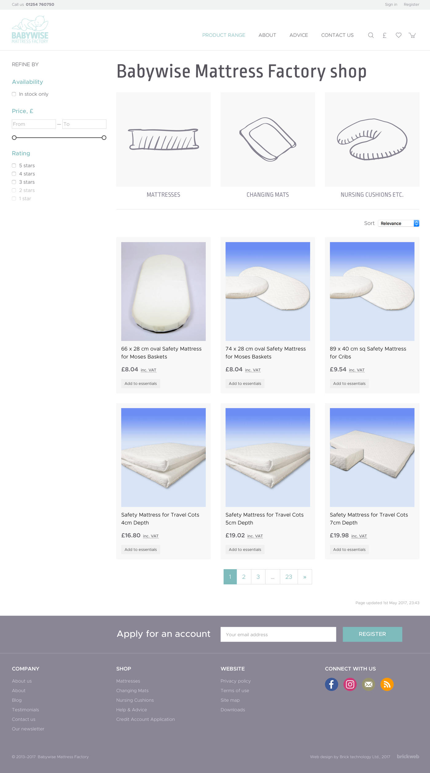 Babywise Mattress Factory Products
