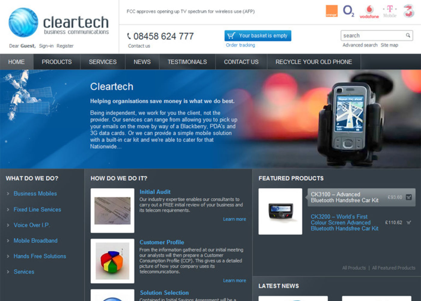 Cleartech Business Communications Homepage header