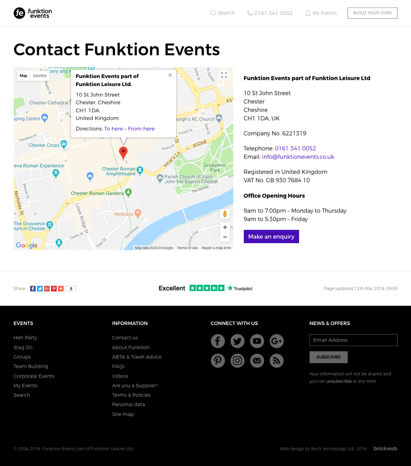 Funktion Events Contact us