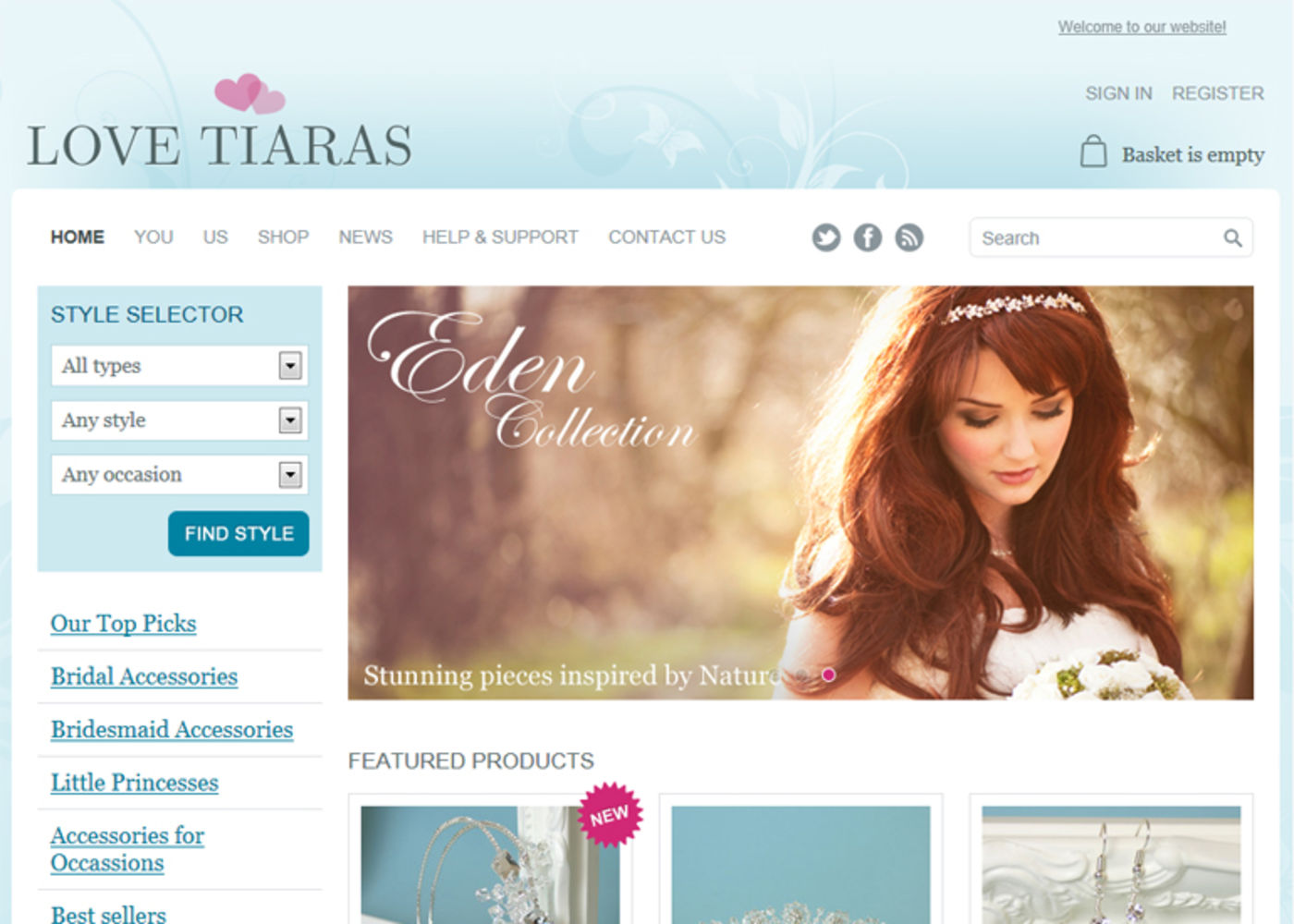 Love Tiaras Homepage header