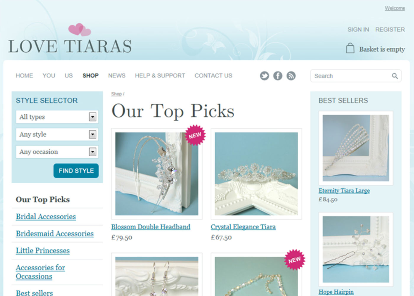 Love Tiaras Products
