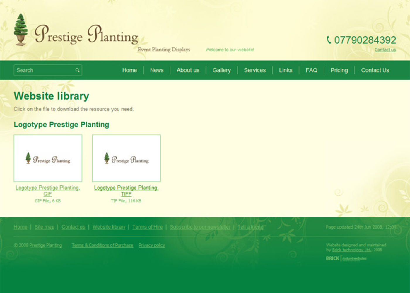 Prestige Planting Website library