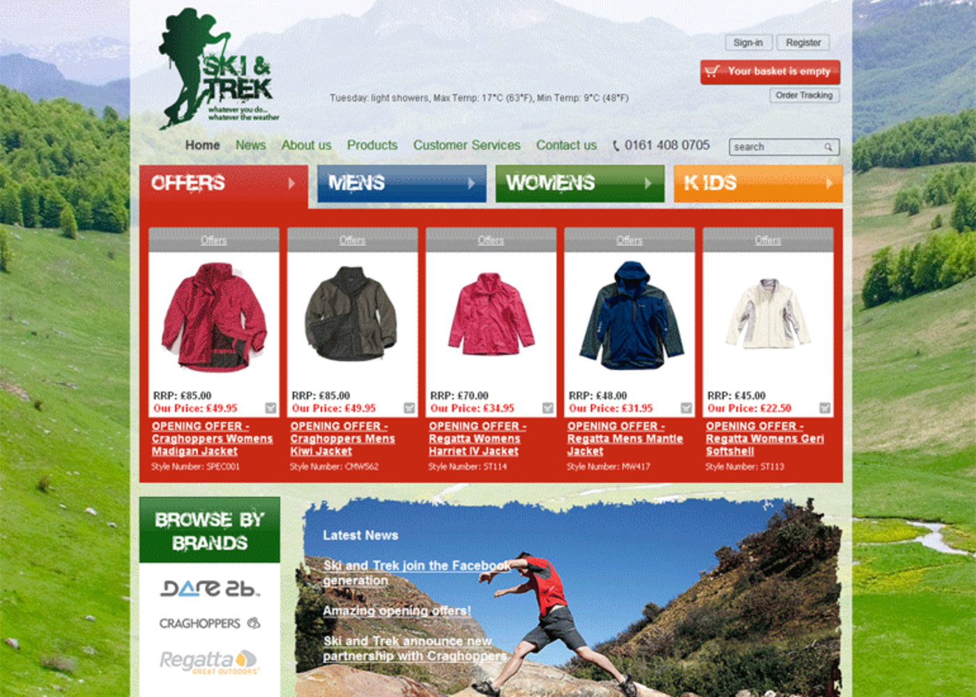 Ski and Trek Homepage header - Ski Trek