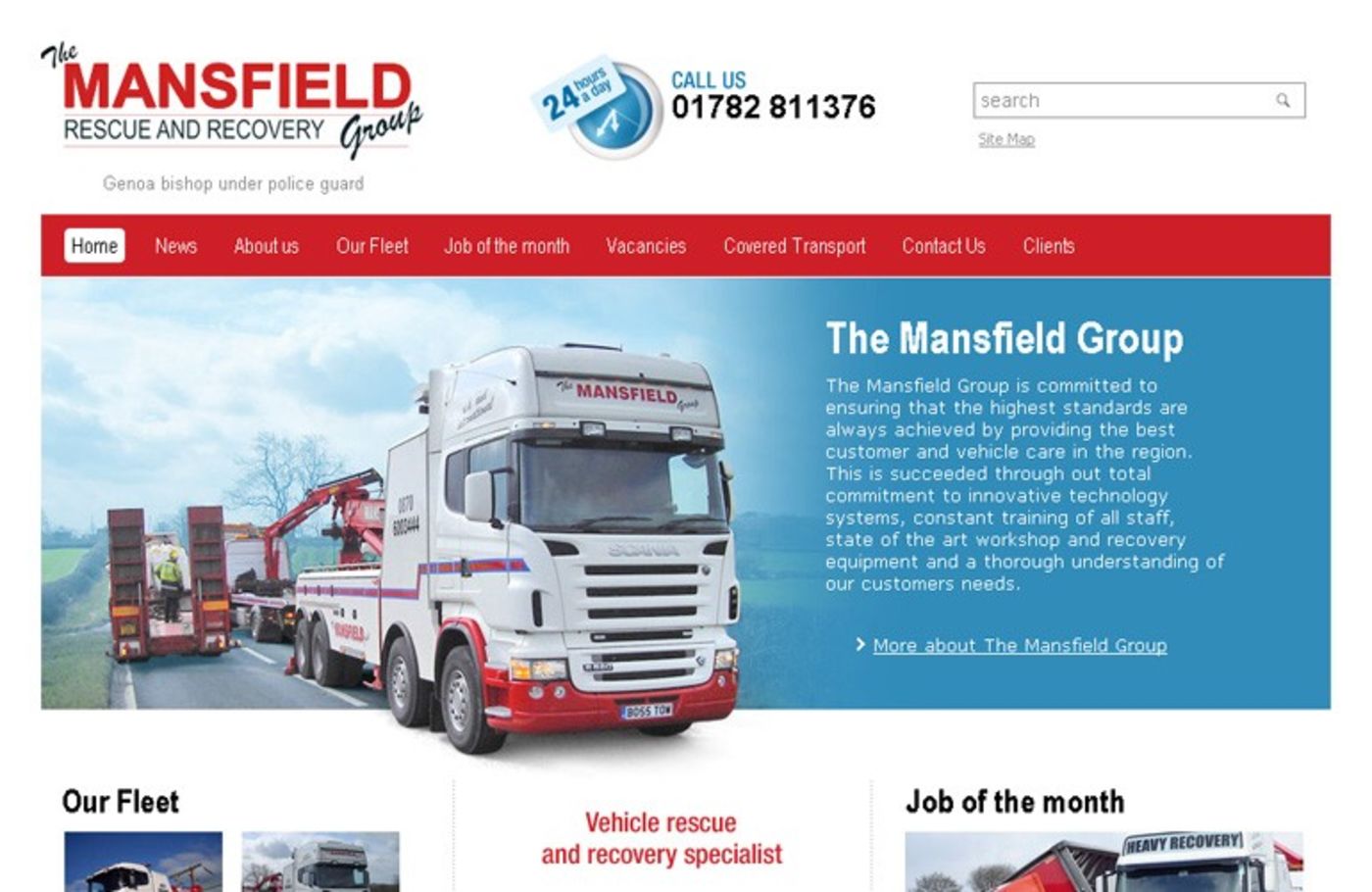 The Mansfield Group Homepage header