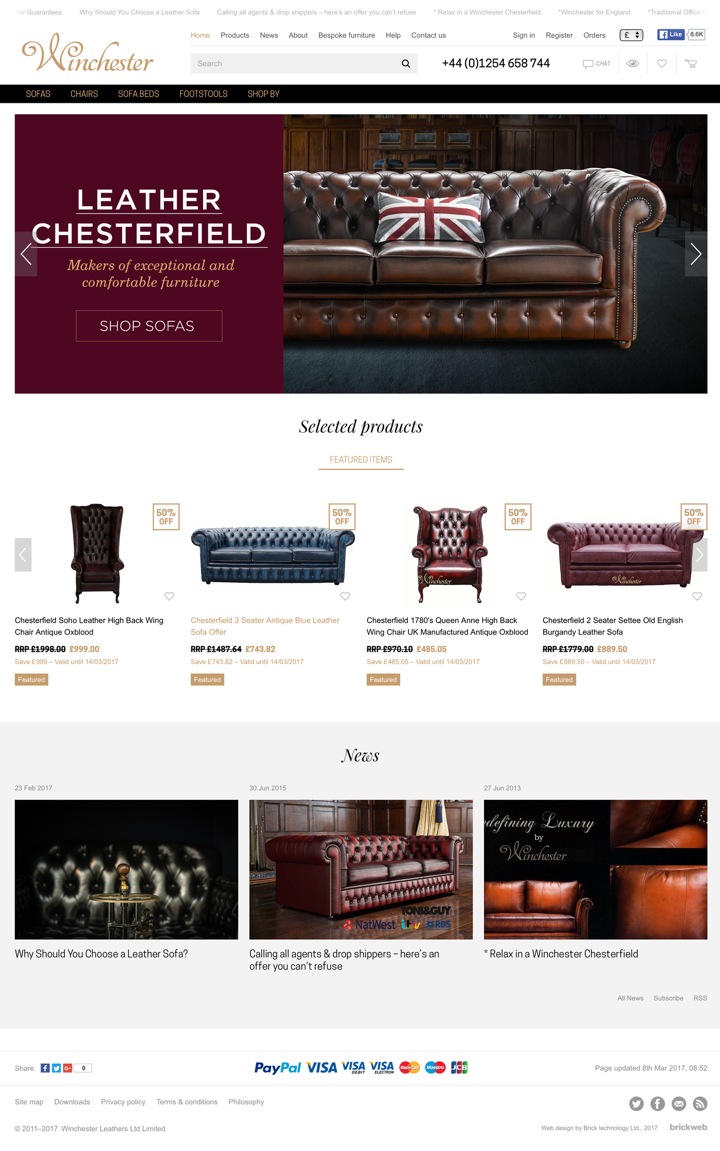 Winchester Leathers Home page